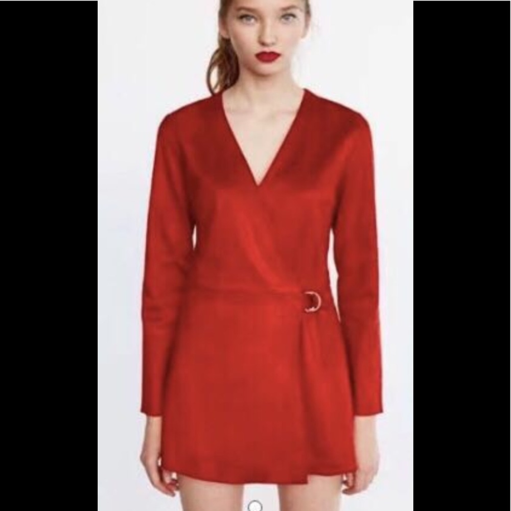 Wine Red Zara Suede Romper